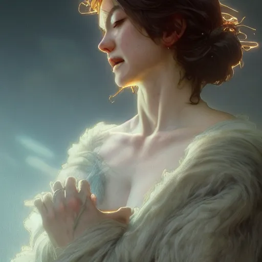 Image similar to a roaring and crying ghost, tall, silver skin, illustration, cinematic lighting, 8 k, d & d, frostbite 3 engine, dof, artstation, intricate, digital art, crepuscular ray, art by tsuyoshi nagano, greg rutkowski, artgerm, alphonse mucha