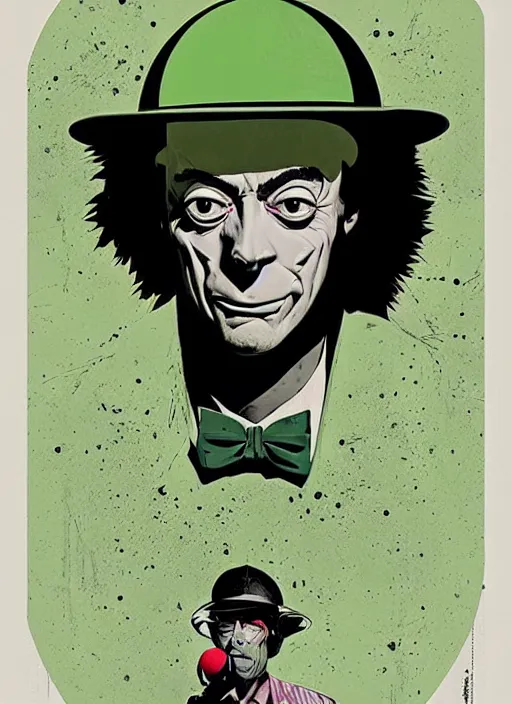 Prompt: tennis ball monsters, poster artwork by Michael Whelan and Tomer Hanuka, Karol Bak Major Buster Keaton , clean