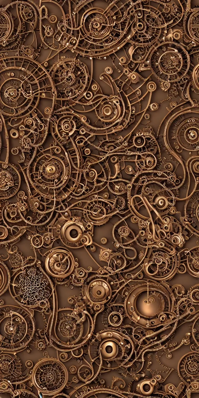 Image similar to seamless pattern of steampunk cybernetic biomechanical hindu god ganesha, symmetric, 3 d model, very coherent symmetrical artwork, unreal engine realistic render, 8 k, micro detail, intricate, elegant, highly detailed, centered, digital painting, artstation, smooth, sharp focus, illustration, artgerm, tomasz alen kopera, wlop