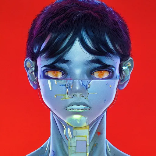 Image similar to prompt : citizen portrait soft light painted by james jean and katsuhiro otomo and erik jones, inspired by akira anime, smooth face feature, intricate oil painting, high detail illustration, sharp high detail, manga and anime 1 9 9 9