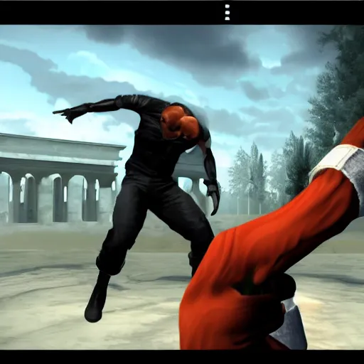 Image similar to screenshot of barack obama in mortal combat x, good graphic, highly detailed, rtx engine, nvidia geforce