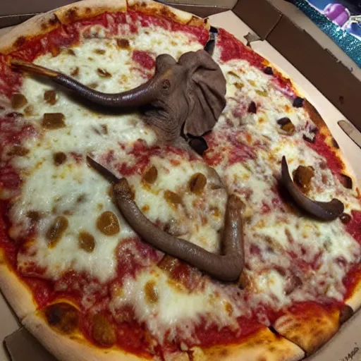 Image similar to Pizza, Elephant