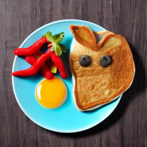 Image similar to breakfast in the shape of a dog