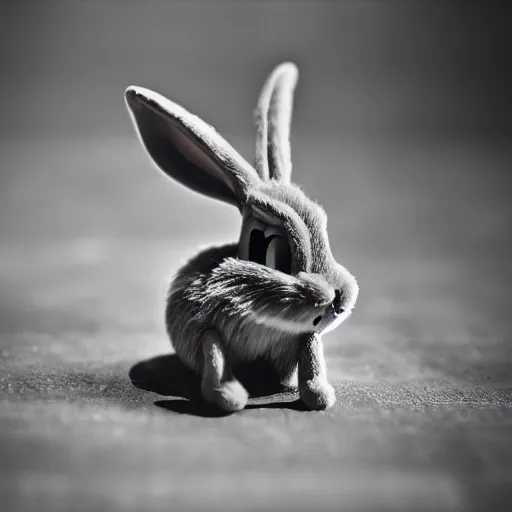 Prompt: Portrait of a bugs bunny, 85mm Lens F/1.8, award winning photography