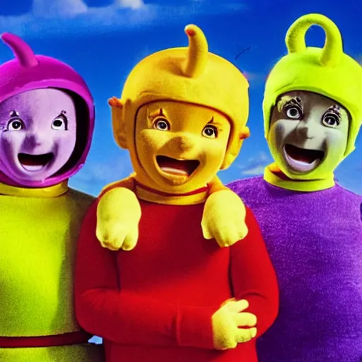 Image similar to The Teletubbies as Power Rangers