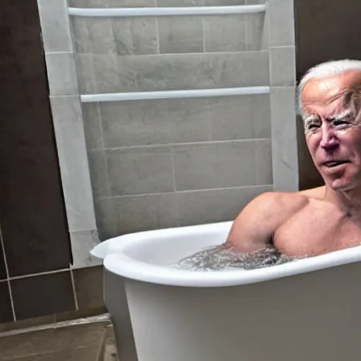 Image similar to Paparazzis picture of Biden in the bathtub