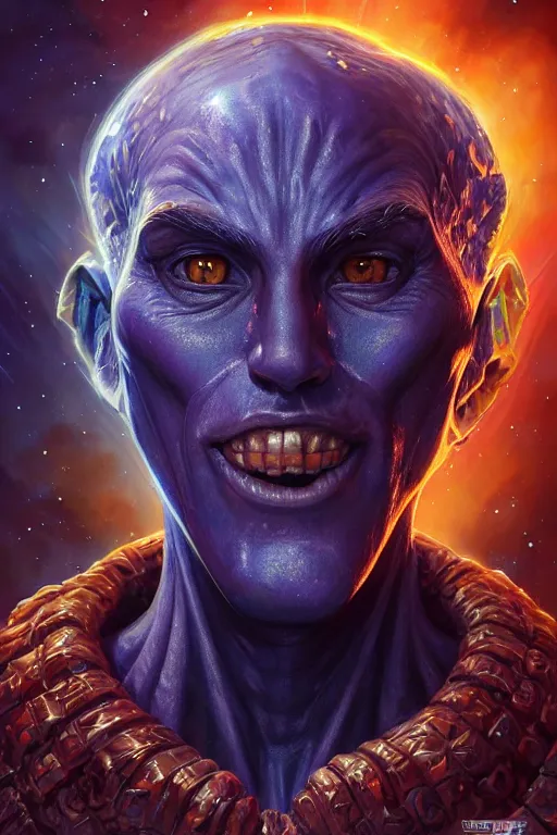 Prompt: beautiful oil painting with high detail of a wise Space ent((gap jaw)) made of stars and plasma, hybrid from dungeons and dragons and art direction by James Cameron ;by artgerm; wayne reynolds art station; cinematic quality character render; low angle; ultra high quality model; production quality cinema model; God figure