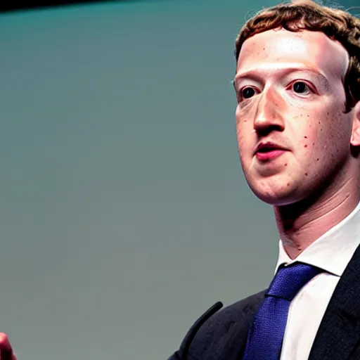 Image similar to Mark Zuckerberg with bright yellow and porous looking skin, yellow skin, pourous skin