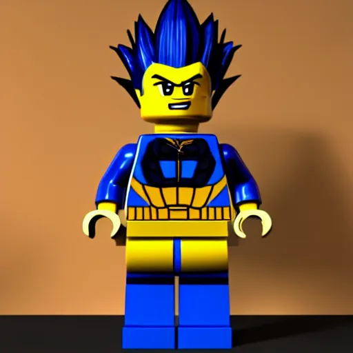 Image similar to a 3 d render of a vegeta lego, 4 k