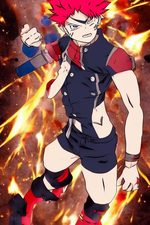 Image similar to bakugou in jojo