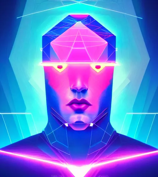 Prompt: symmetry!! caucasian prince of technology, solid cube of light, hard edges, product render retro - futuristic poster scifi, lasers and neon circuits, handsome caucasian prince, intricate, elegant, highly detailed, digital painting, artstation, concept art, smooth, sharp focus, illustration, dreamlike, art by artgerm