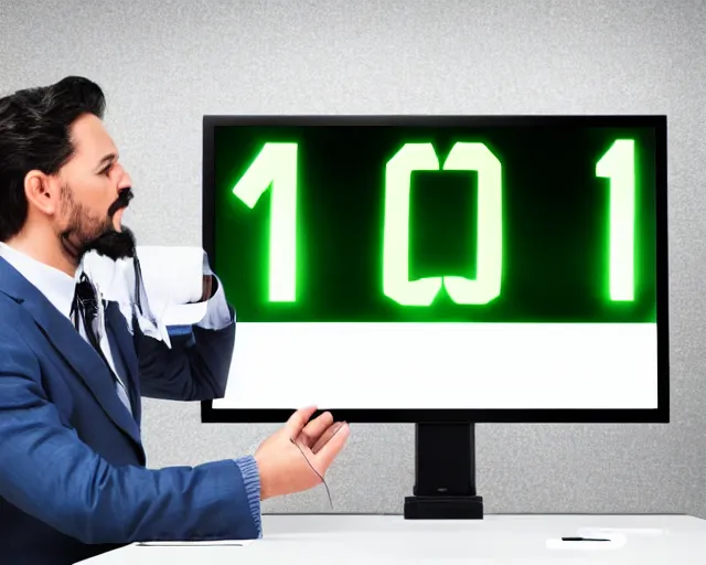 Image similar to man wearing guy fawkes mask examines numbers on large monitor intensely, corporate photo, cinematic lighting