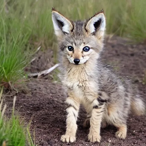 Image similar to an adorable coyote kitten