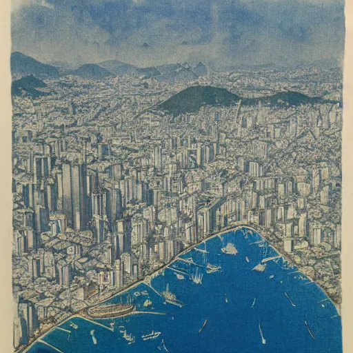 Prompt: Rio de Janeiro by Amano Yoshitaka