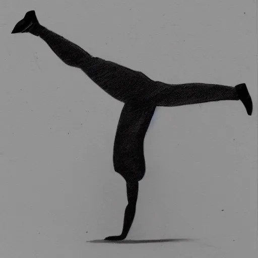 Prompt: a man cartwheeling into traffic, pencil sketch, detailed, 4k