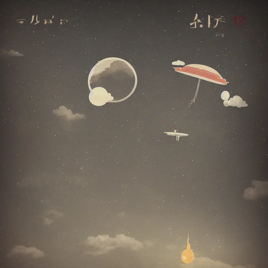 Image similar to A surreal realistic image of Whats up there kanji ##UFO ABOVE## , UFOS, KANJI, Japanese KANJI, kanji, 8k