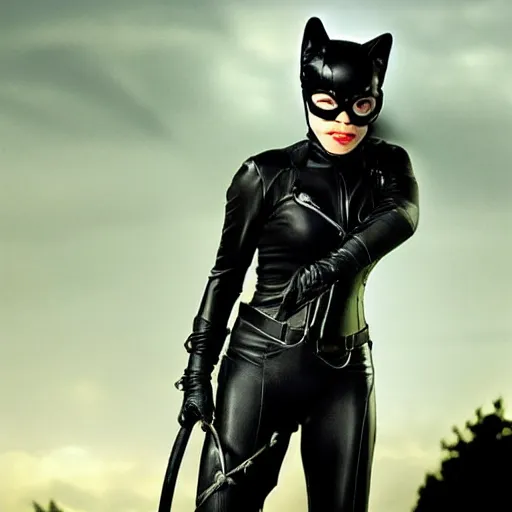 Prompt: realistic photograph , Michelle Rodriguez as Catwoman