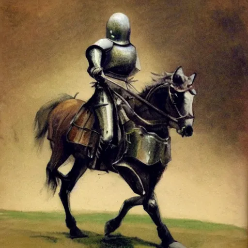 Prompt: knight on horseback