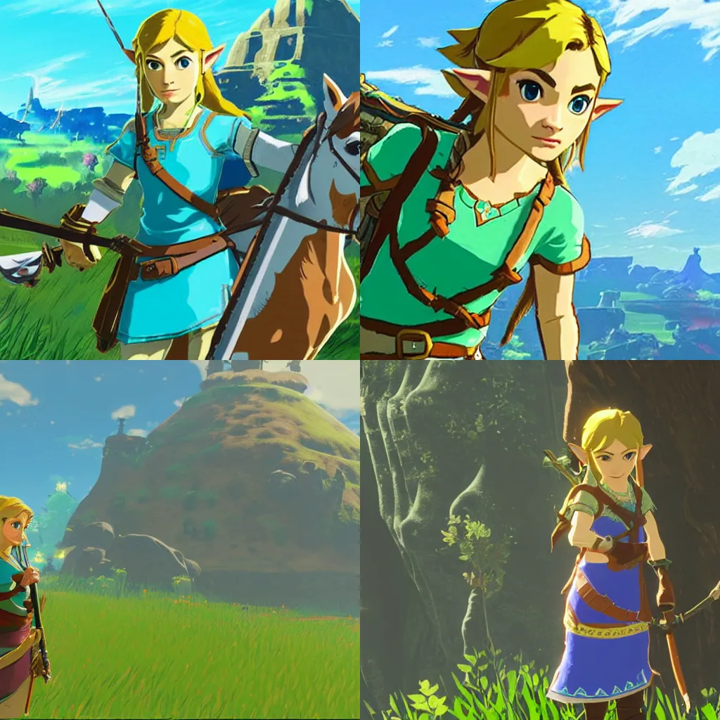 Prompt: Fiona in The Legend of Zelda: Breath of the Wild