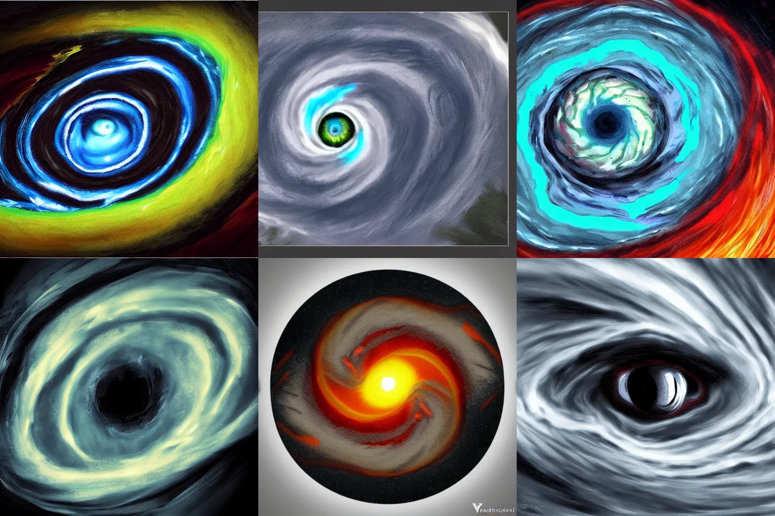 Prompt: eye of the storm, twister, vortex, round, trending on artstation