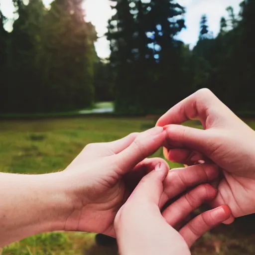 Image similar to first person perspective holding hands with girlfriend