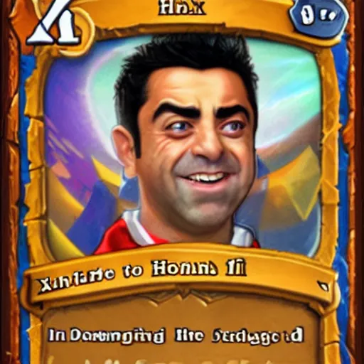 Image similar to xavi hernandez on hearthstone card