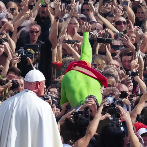 Prompt: hulk hogan as the new pope, dslr photo