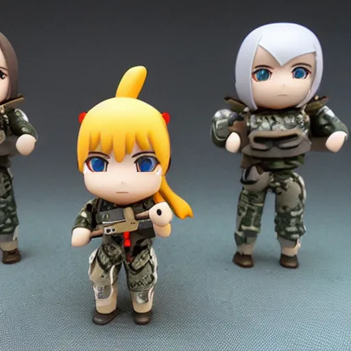 Image similar to camp, ak 4 7, nendroid, stephen bliss style