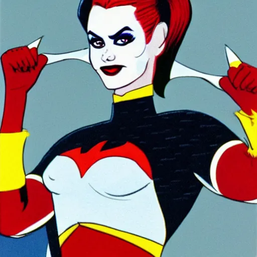 Image similar to harley quinn in 1 9 6 6 batman show