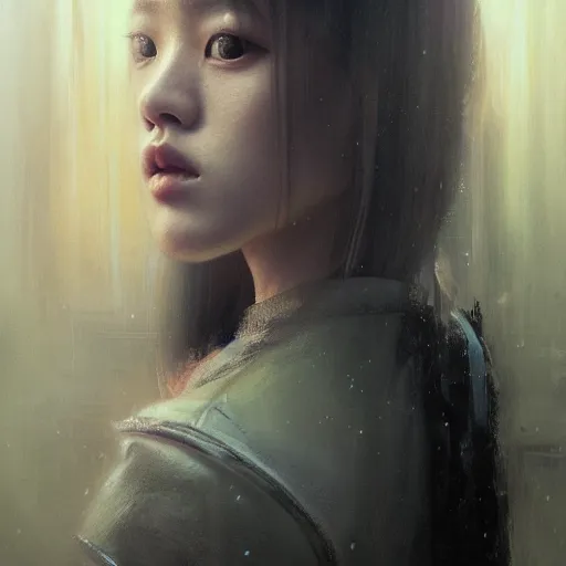 Image similar to jisoo of blackpink, hyperrealistic portrait, bladerunner street, art of elysium by jeremy mann and alphonse mucha, fantasy art, photo realistic, dynamic lighting, artstation, poster, volumetric lighting, very detailed face, 8 k, award winning