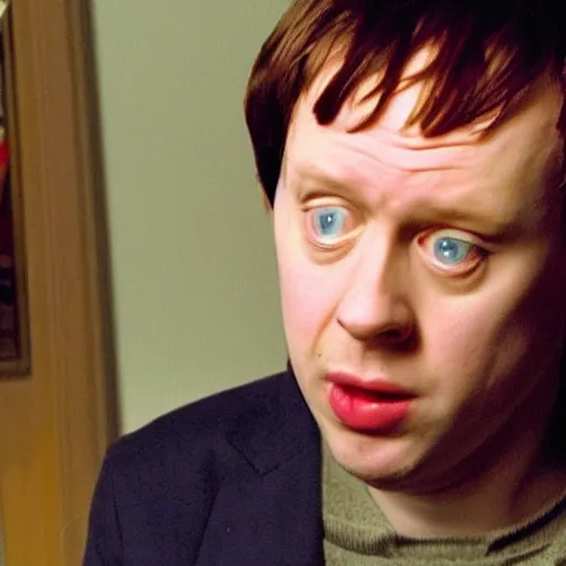 Prompt: deleted scene from peep show, television hd, screenshot, photorealistic