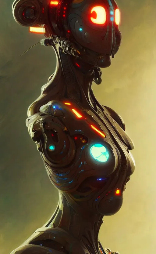 Image similar to cyborg insect, sci-fi, highly detailed, digital painting, artstation, concept art, smooth, sharp focus, illustration, art by artgerm and greg rutkowski and alphonse mucha