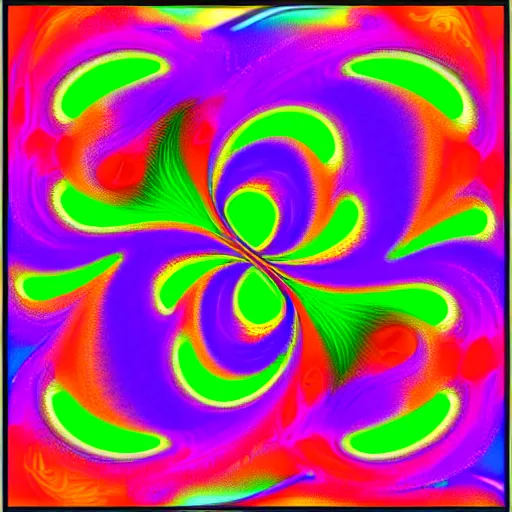 Image similar to fractal pattern neon colors swirl with soft edges mosiac