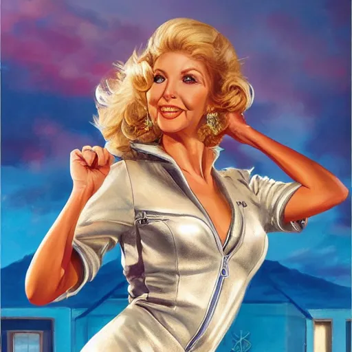 Image similar to Olivia Newton-John as Sandy in Grease, by Mark Brooks, Donato Giancola, Victor Nizovtsev, Scarlett Hooft Graafland, Chris Moore