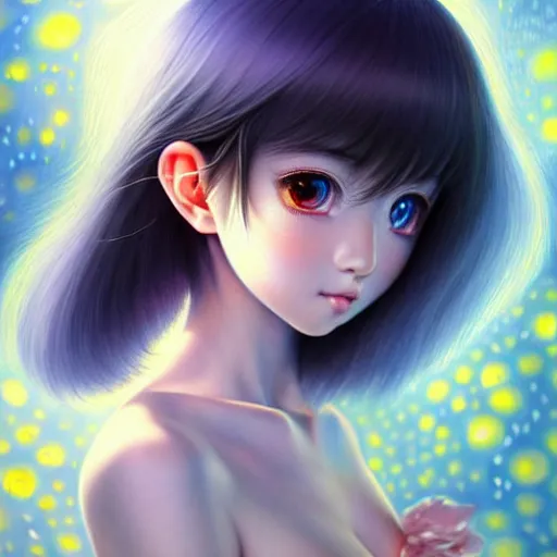 Image similar to cute, ultra detailed painting at 1 6 k resolution and epic visuals. epically beautiful image. amazing effect, image looks crazily crisp as far as it's visual fidelity goes, absolutely outstanding. vivid clarity. ultra. iridescent. mind - breaking. mega - beautiful pencil shadowing. beautiful face. ultra high definition, range murata and artgerm