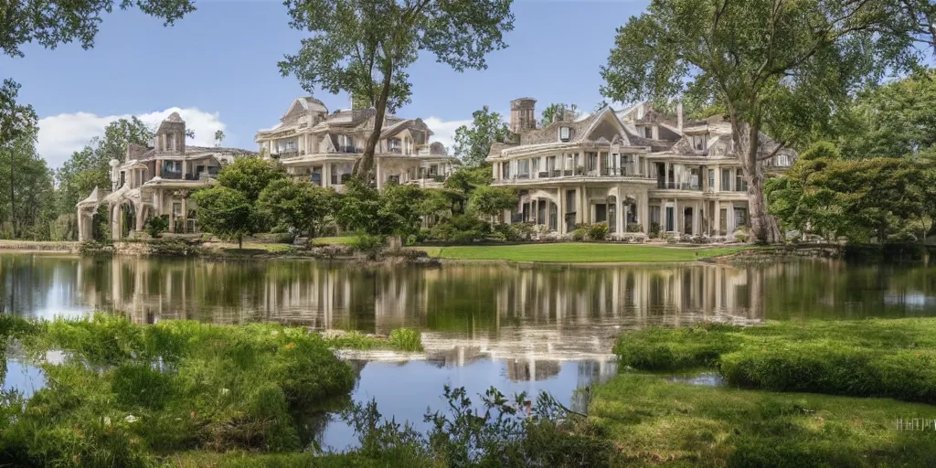 Image similar to mansion by the lake - h 5 7 6