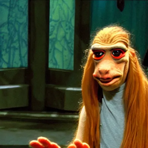 Image similar to jar jar binks in the muppet show