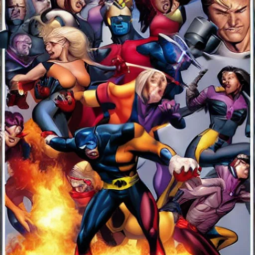 Image similar to xmen by mark brooks