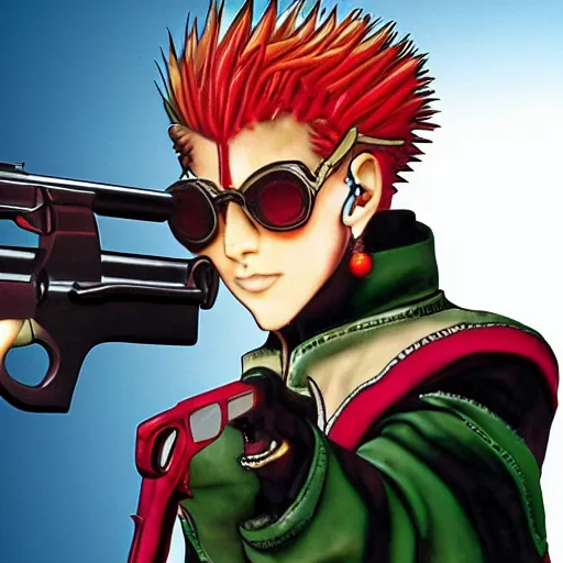 Image similar to Vash the Stampede as a gun