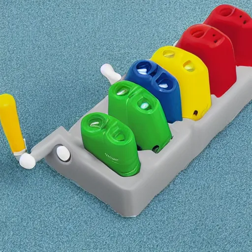 Image similar to Photo of a fully functional guilloutine designed by Fisher Price