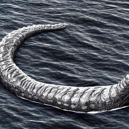 Image similar to Loch Ness Monster, realistic, extremly detailed, 8k, sharp, photo