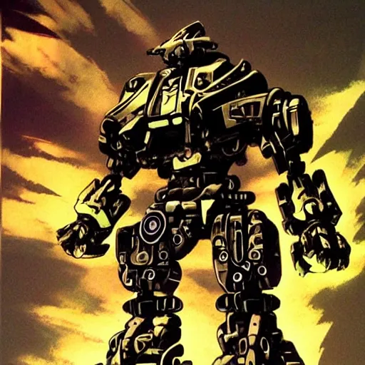 Prompt: bionicle by yoji shinkawa