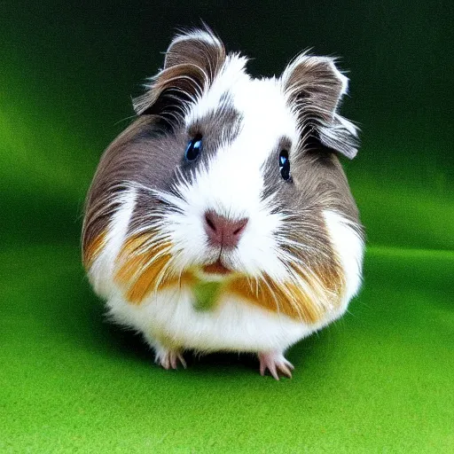 Image similar to grey abyssinian guinea pig portrait heroic angelic photo realistic