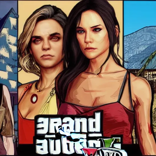 Prompt: Lisa Manoban in GTA V Art Cover