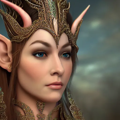 Prompt: elven princess, ornate 4 k intricate detailed octane render