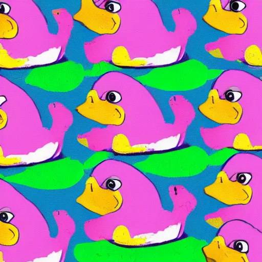 Image similar to pink duck, illustration waldo