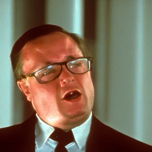 Prompt: Jean Marie Le Pen in American Psycho (1999)