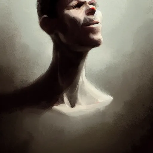 Image similar to portrait of character without a nose without a nose without a nose, by Greg rutkowski