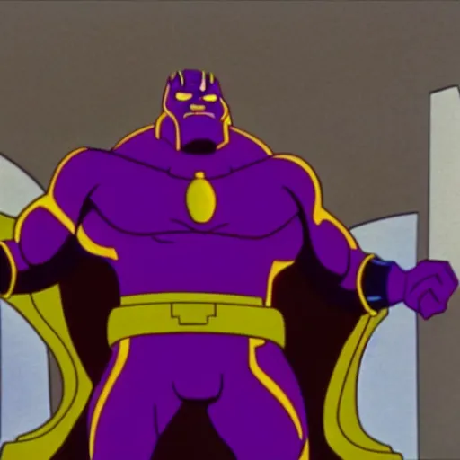 Image similar to film still of thanos in scooby - doo ( 1 9 6 9 )