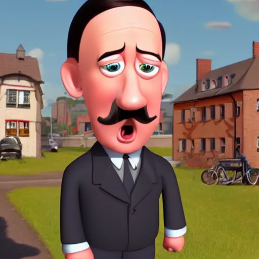 Image similar to hitler in pixar style